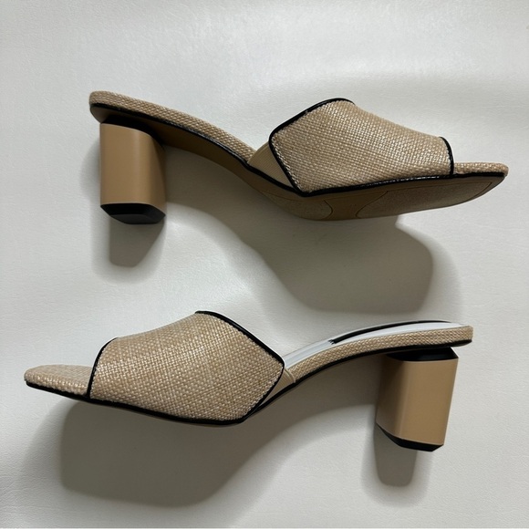 NWOB Franco Sarto Linley Slide Sandal in Beige Raffia 8 - Picture 4 of 8